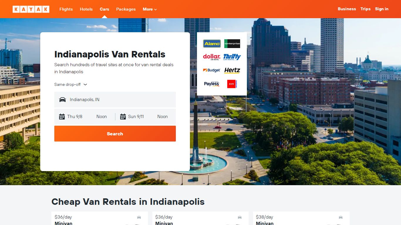 Van Rental Indianapolis, Minivans & Passenger, from $40/day - KAYAK